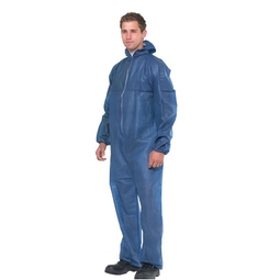 Disposable Coverall c/w Hood Blue