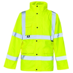 Hi Vis Breathable Unlined Waterproof Jacket Yellow