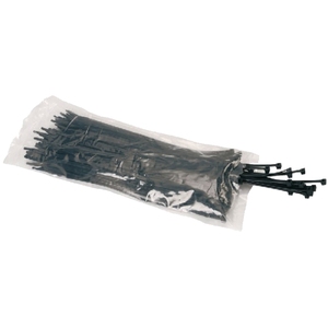 Cable Ties Plastic Black (Pack 100) 4.8MM x 370MM