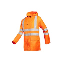 Sioen 198A Monoray Hi-Vis Breathable/Waterproof Jacket Orange