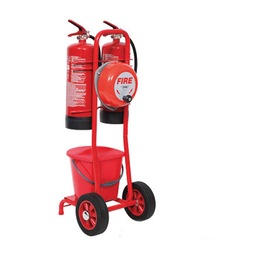 Fire Extinguisher Trolley Double With Rotary Fire Bell