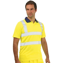 KeepSAFE Polo Shirt Short Sleeve Hi Vis Yellow