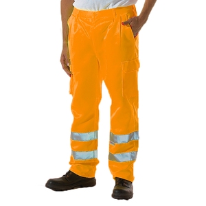Trousers Polycotton Cargo Hi Vis Orange 3279 Tall Leg 302035