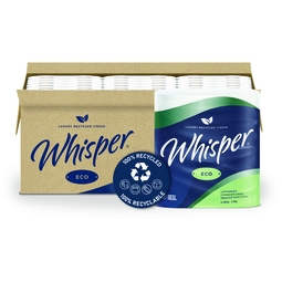 Whisper ECO 2 Ply Luxury Toilet Rolls 210 Sheet (Case 40)