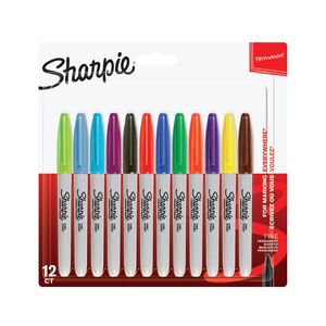 Sharpie Marker Fine Tip Assorted Colours (Pack 12)