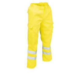 Trousers Polycotton Cargo Hi Vis Yellow Reg Leg 302008