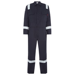 Nomex Coverall Twin Zip Action Back Short Navy
