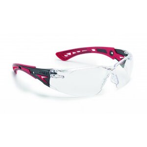 Bolle RUSHPPSI Rush+ Red/Black Frame Clear Lens Safety Specs