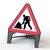 Melba Q Sign Men at Work Triangle 750MM