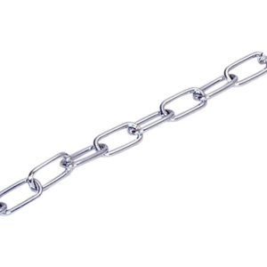 6mm X 1m Chain Galvanised Long Link 
