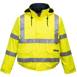 Portwest S773 Bizflame Hi-Vis Rain Bomber Jacket Yellow