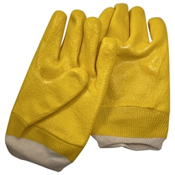 KeepSAFE Latex Fully Coated Double Dipped Knit Wrist Glove Yellow