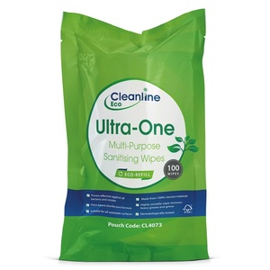 Cleanline Eco Ultra-one Wipes Refill Pouch 100 Wipes