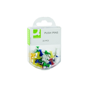 Q Connect Push Pin Assorted Colours (Pack 100)