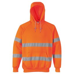 B304 High Visibility Hooded Sweatshirt Hi Vis Orange