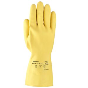 Ansell 87-063 Unsupported Yellow Rubber Glove 320MM (3110A) Cut 1 Yellow