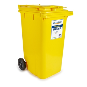 Lubetech Chemical Spill Kit 2 Wheeled Bin 240 Litre