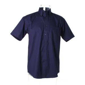 Mens KK109 Short Sleeve Oxford Shirt Navy
