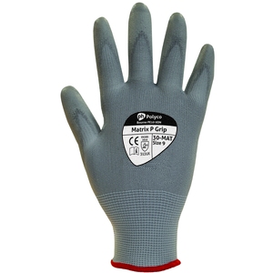 Matrix P Grip Grey PU Coated Nylon Glove