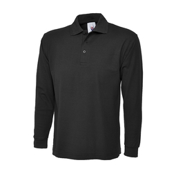 Long Sleeve Polo Shirt Black