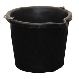 Rubber Bucket Black 2 Gallon