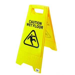 Sign Caution Wet Floor Free Standing 600MM High 702201