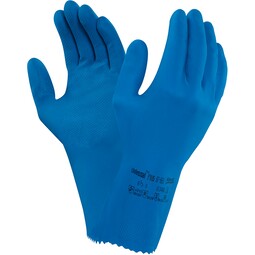 Ansell AlphaTec  87-195 Natural Rubber Latex Glove 1.0.1.0.X Blue