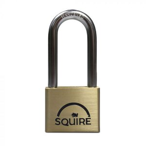 Squire LN5 50mm Long Shackle Brass Padlock