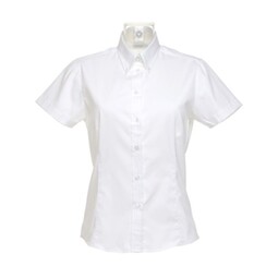 Ladies KK701 Short Sleeve Oxford Shirt White