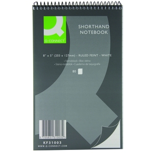 Q Connect Shorthand Notebook A5 80 Leaf (Pack 20)