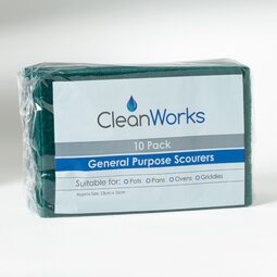 CleanWorks Green Scouring Pads (Pack 10)