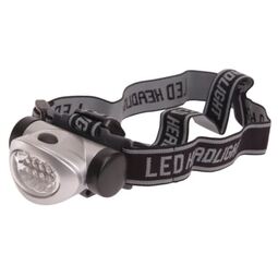 Lighthouse 8 LED Headlight 3 Function Silver L/Hledhead
