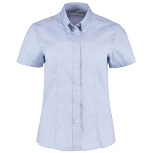 Ladies KK701 Short Sleeve Oxford Shirt Light Blue