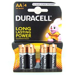 Battery Duracell AA (LR6/MN1500) (Pack 4)