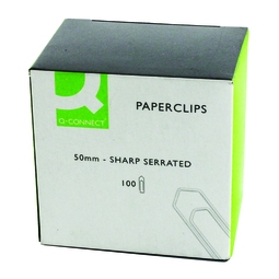 Q Connect Paperclips 50mm No Tear (Pack 100)